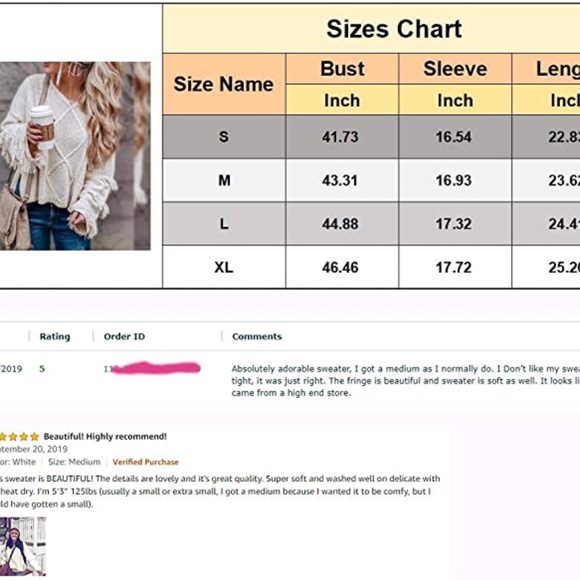 Boho fringed v neck sweater - Picture 5 of 5